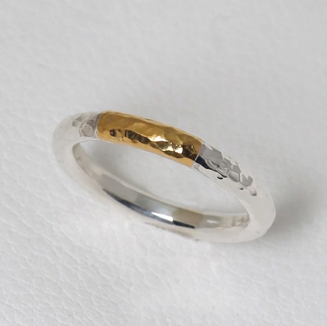 モト MOTO 月と太陽リング TSUKI TO TAIYO RING （999SILVER&K24