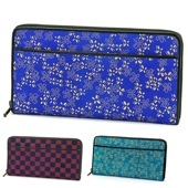 奈良印傳 ～印傳工房南都～　ラウンドファスナー長財布  Lサイズ 漆印傳 印伝　J-INDEN