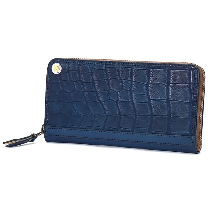 MOTO 長財布 ネイビー LONG WALLET Leather /箱付き モト MOTO LONG WALLET ロングウォレット 長財布 LW2C | MOTO | KEUNA