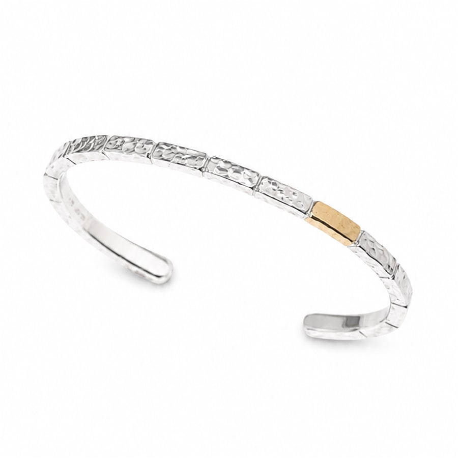 ウォーンクラフト WORNCRAFT. BLOCKS ART K24GOLD & 950 SILVER BANGLE
