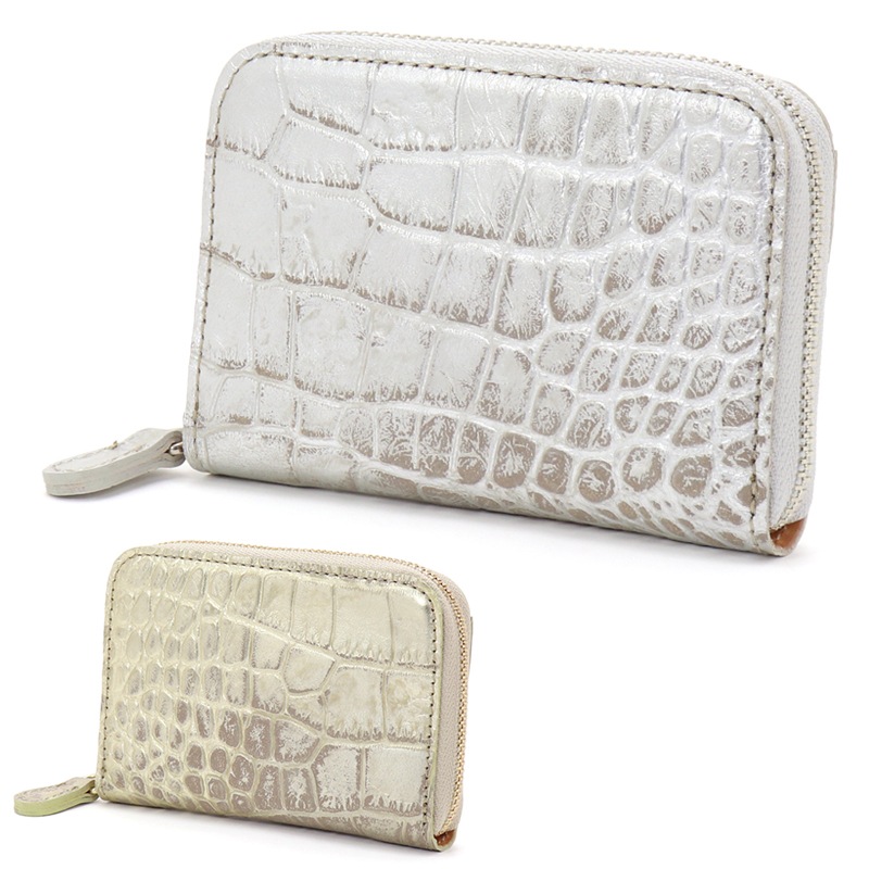 コケット Coquette Round Zip S Croco embossed ラウンドファスナー