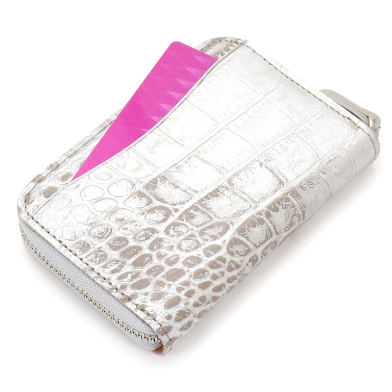 コケット Coquette Round Zip S Croco embossed ラウンドファスナー