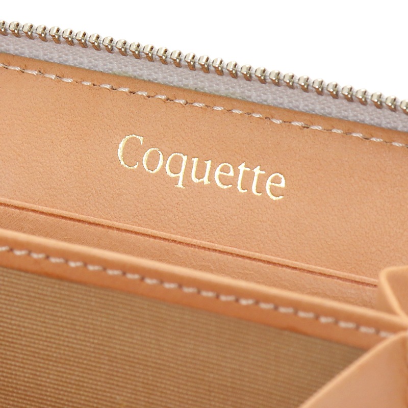 コケット Coquette Round Zip S Croco embossed ラウンドファスナー