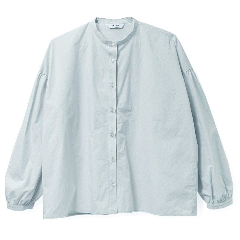 SETTO PUFFY SHIRT バルーンスリーブ 長袖 サックスブルー セット SETTO PUFFY SHIRT パフィーシャツ バルーンスリーブブラウス