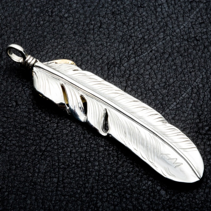 moto フェザー モーター MOTOR FEATHER PENDANT フェザーペンダント ネックレス 1023A