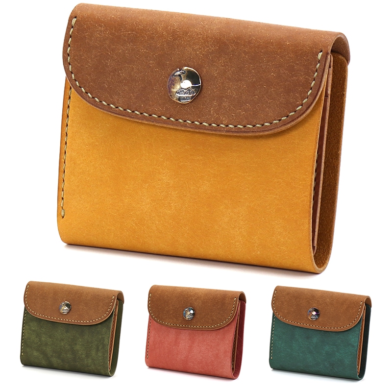 MOTO  三つ折りショートウォレット　イタリアンサドルレザー　イエロー モト MOTO SHORT WALLET ショートウォレット 三つ折り財布 W5RC
