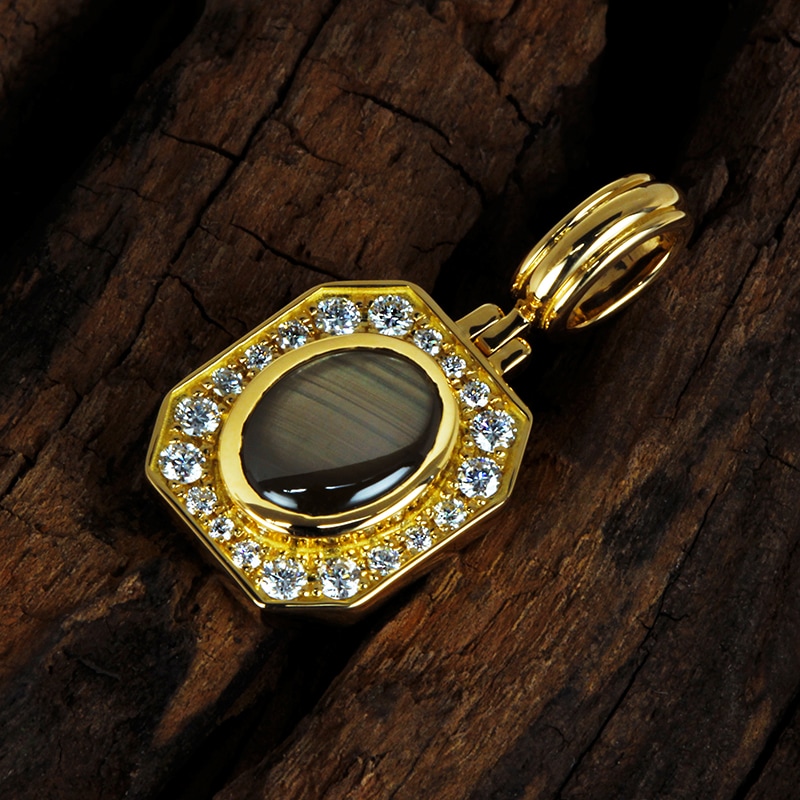 未使用/大ぶり!K18WG/高級ダイヤモンドペンダントトップ バフ艶出し済 未使用/大ぶり!K18WG/高級ダイヤモンドペンダントトップ バフ艶出し済