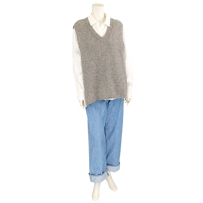 SETTO セット ニットベスト セット SETTO BOU VEST ニットベスト ニットジレ STKN6001-5A FREE