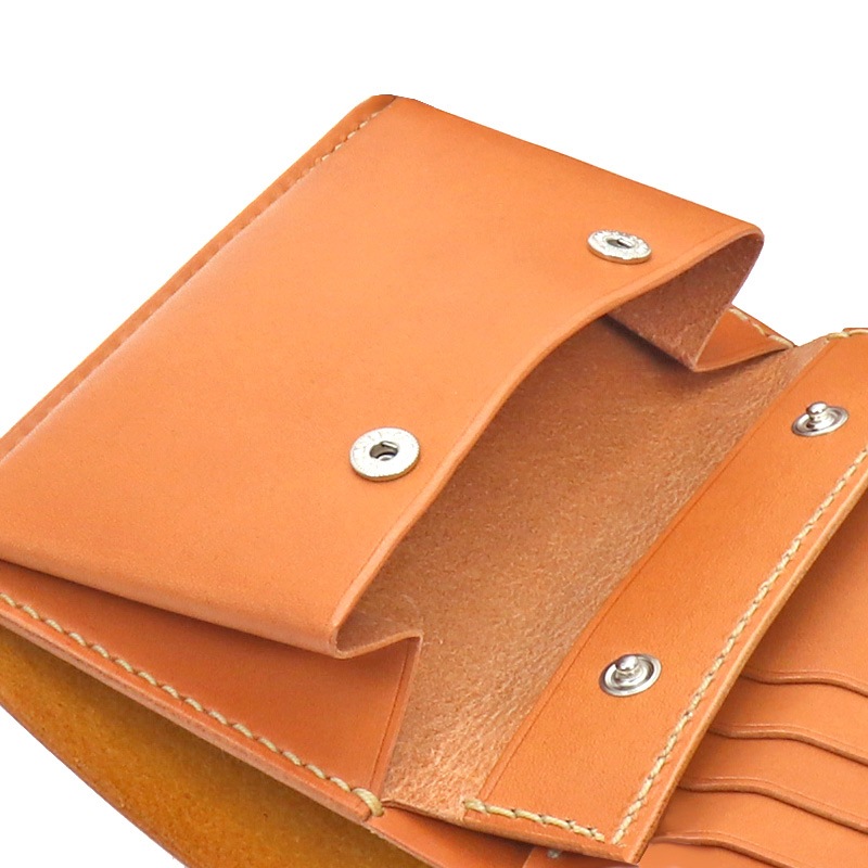 モト MOTO HAND-DYED MIDDLE WALLET 手染めミドルウォレット 三つ折り