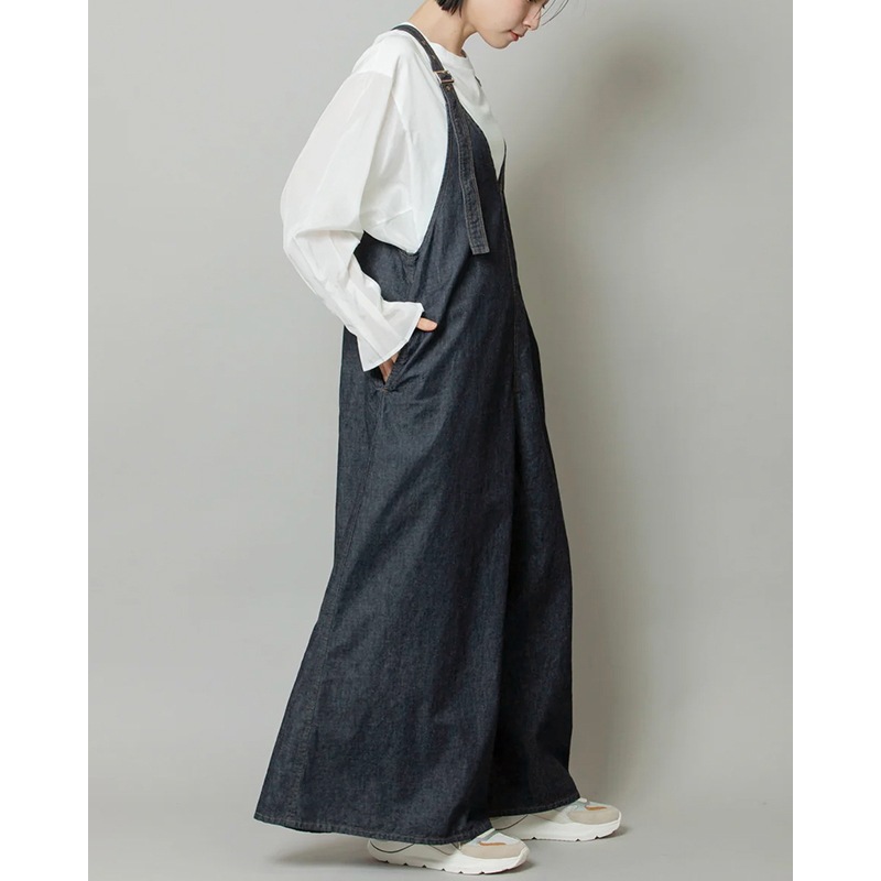 【美品】glamb つなぎ　サロペット　オーバーオール　　　　Mサイズ ミューニック Munich 6.5ozスラブデニムフレアサロペット
