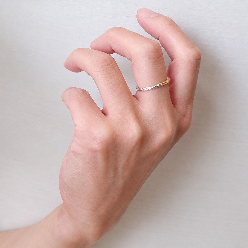 モト MOTO 月と太陽 リング TSUKI TO TAIYO RING （999SILVER&K24 GOLD
