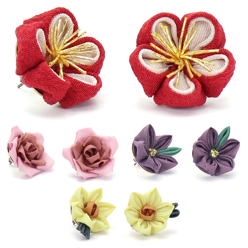 つまみかんざし彩野 TSUMAMI KANZASHI AYANO 【ピアス】 季節の花