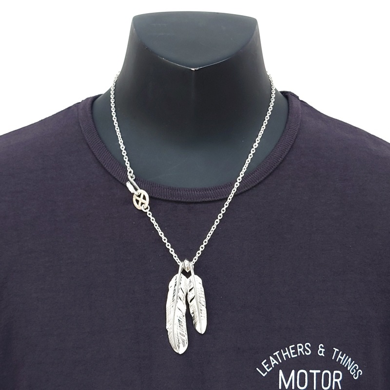 MOTO シルバー　フェザーネックレス MOTO シルバーフェザーネックレス 先金 - メルカリ