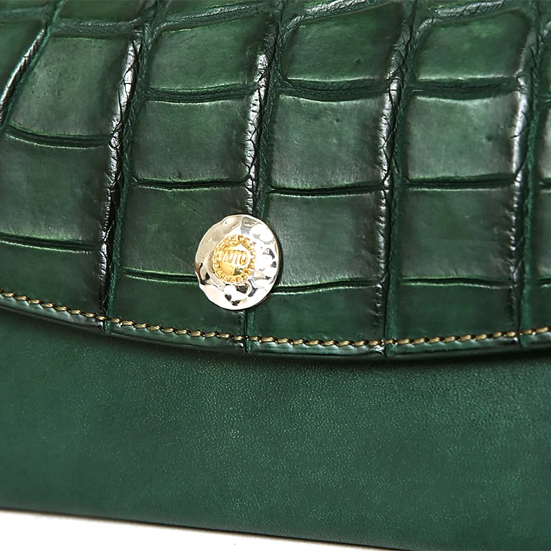 モト MOTO ヌメクロコダイルロングウォレット NUME CROCODILE