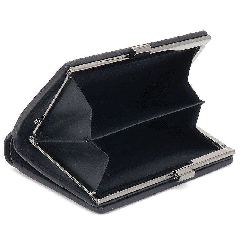 奈良印傳 ～印傳工房南都～ 二つ折りがまぐち財布 漆印傳 印伝 E