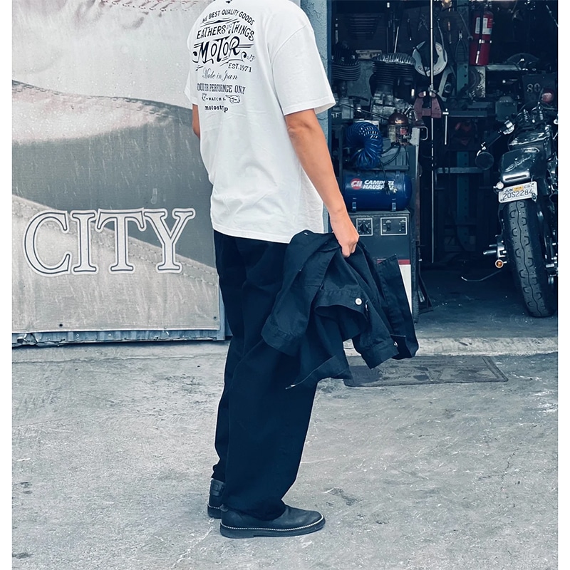 MOTO ニューヴィンテージオールドバギーブラックデニムトラウザー RBTM15B ≪BLACK≫ 