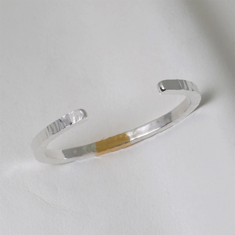 モト MOTO 月と太陽 バングル TSUKI TO TAIYO BANGLE （999SILVER&K24