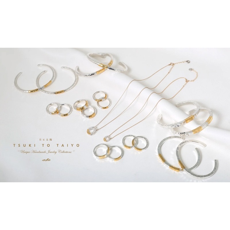 モト MOTO 月と太陽 バングル TSUKI TO TAIYO BANGLE （999SILVER&K24