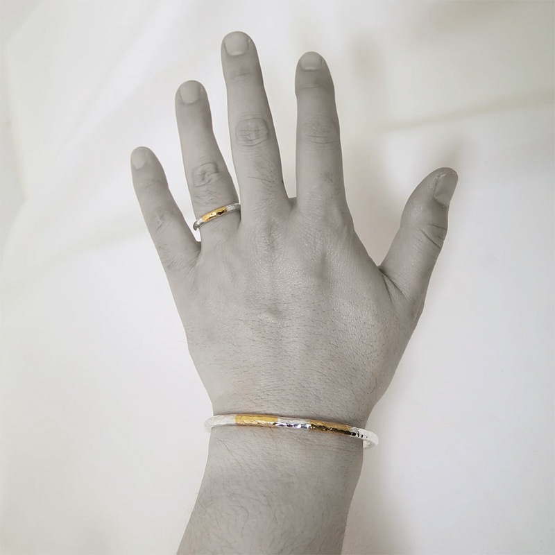 【返品?交換対象商品】 モト MOTO 月と太陽リング TSUKI TO TAIYO RING （999SILVER&K24 アクセサリー