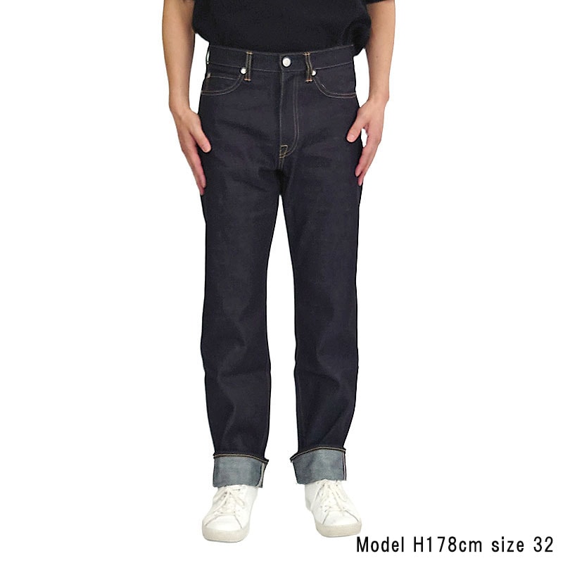 MOMOTAROジーンズ　タイトストレートデニム ダークブルー出陣モデルW32￼ MOMOTARO JEANS 桃太郎ジーンズ 特濃-TOKUNO BLUE #500 STANDARD