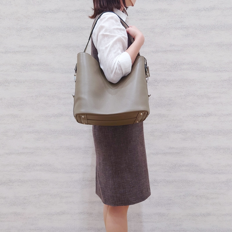 オットロッシ ottorossi バイカラーバケットバッグ 豊岡鞄 ワン