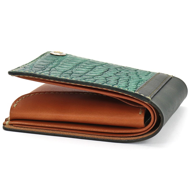 モト MOTO ヌメクロコダイルショートウォレット NUME CROCODILE SHORT