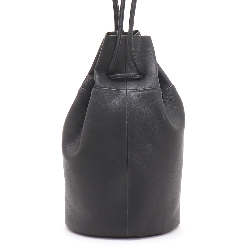 レザー巾着バッグ LURAKU】Synthetic Leather Drawstring Bag/合皮レザー巾着