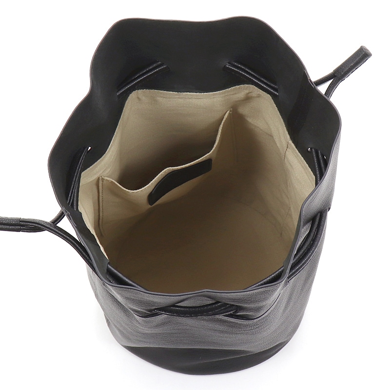 MOTO ゴートレザー巾着ポーチ　BLACK MOTO ゴートレザー巾着ポーチ BLACK