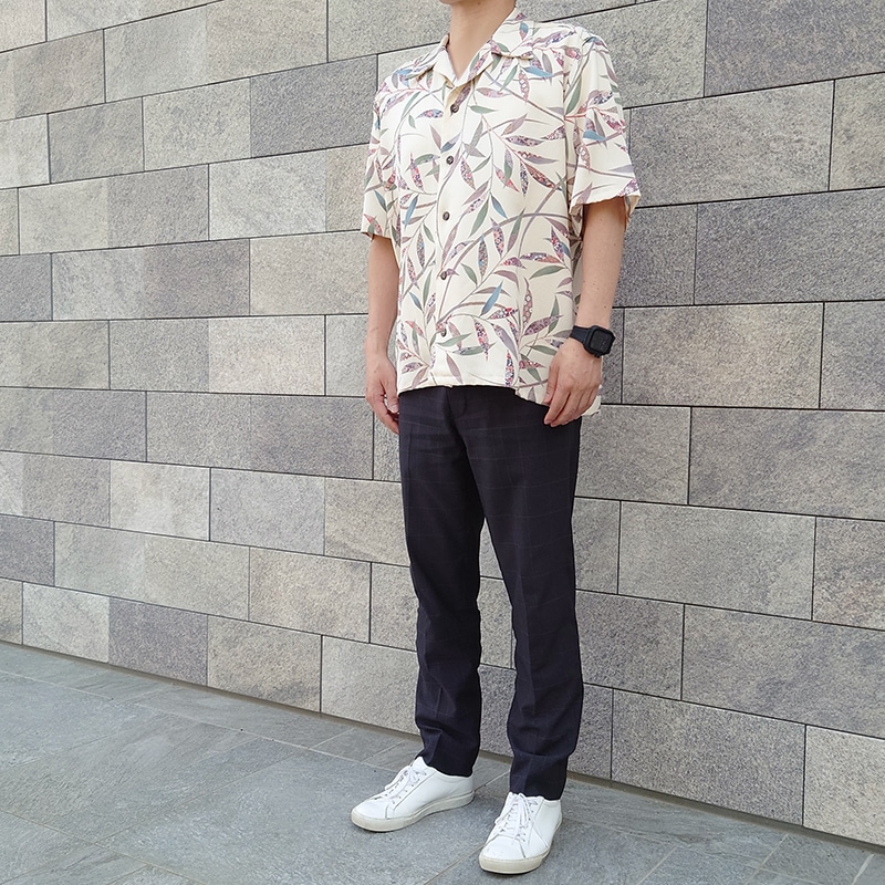 KIRYU ALOHA 型染 吉祥笹文（かたぞめ きっしょうささもん） アロハ