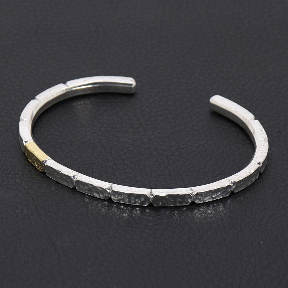 ウォーンクラフト WORNCRAFT. BLOCKS ART K24GOLD & 950 SILVER BANGLE