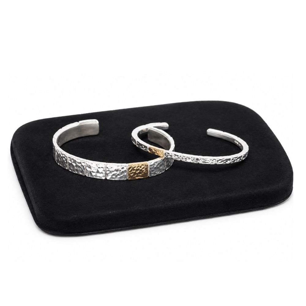 ウォーンクラフト WORNCRAFT. BLOCKS ART K24GOLD & 950 SILVER BANGLE