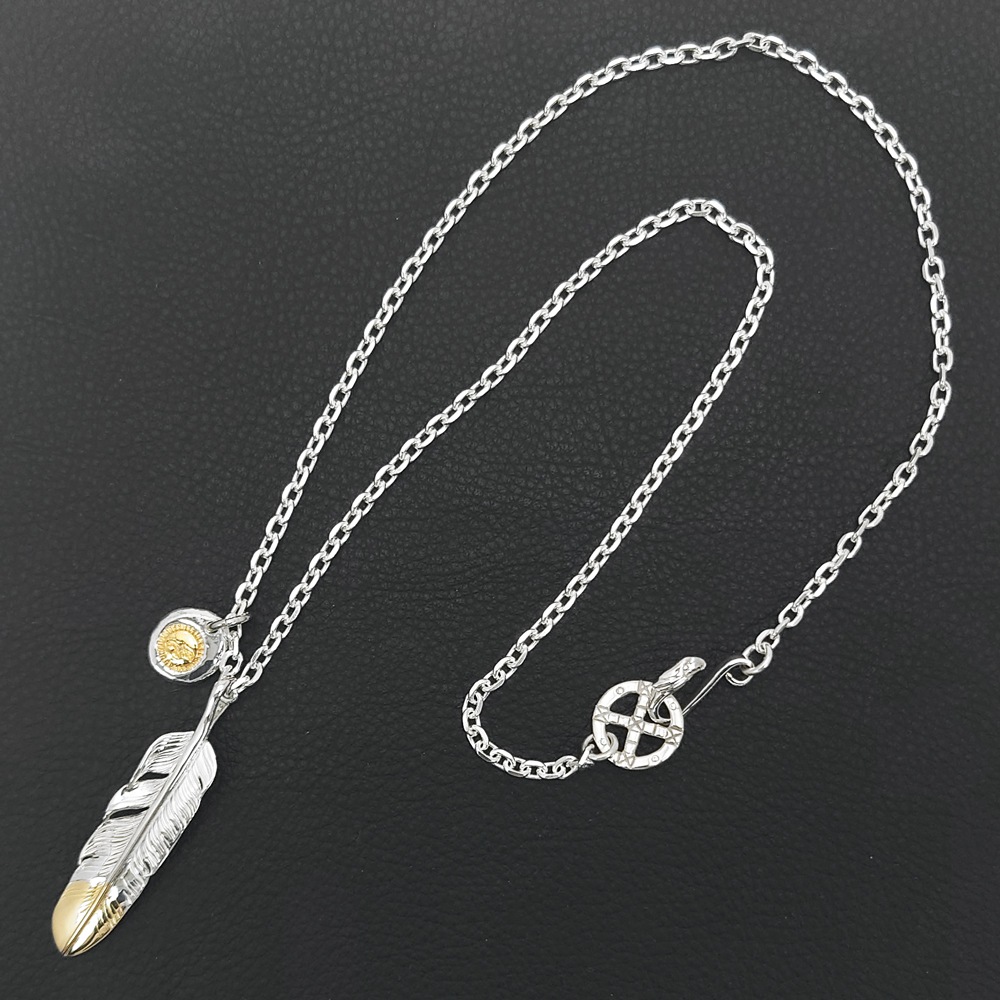 MOTO フェザーモチーフ ペンダントトップ 2個セット モーター MOTOR FEATHER PENDANT フェザーペンダント ネックレス