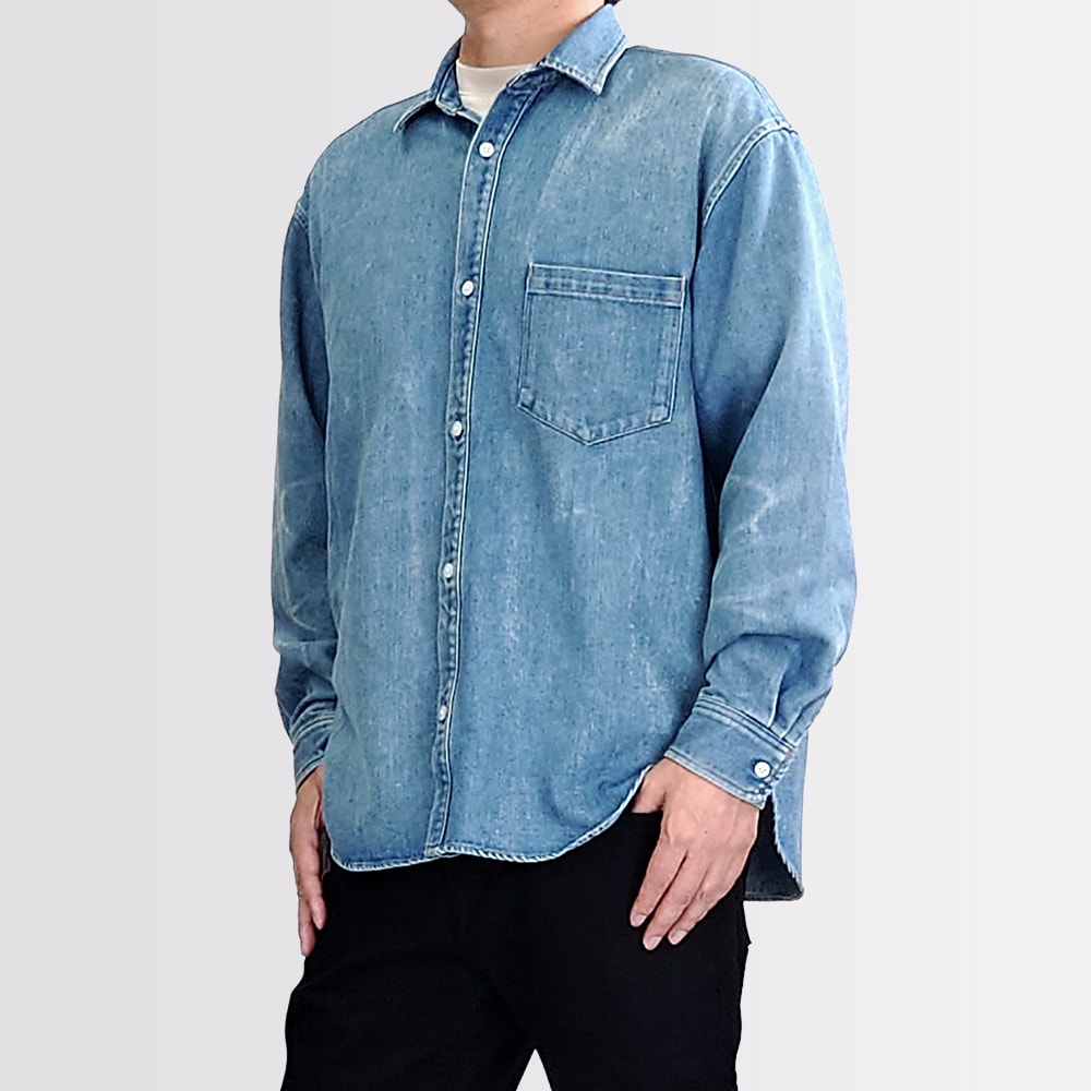 JUN MIKAMI デニムシャツ インディゴブルー 長袖 美品 ジャパンブルージーンズ JAPAN BLUE JEANS Light Relax Fit L/S Shirt