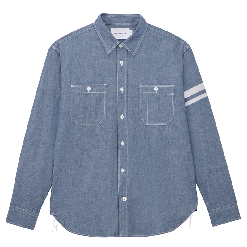 MOMOTARO JEANS 桃太郎ジーンズ TRIPLE STITCH L/S CHAMBRAY SHIRT(TWO