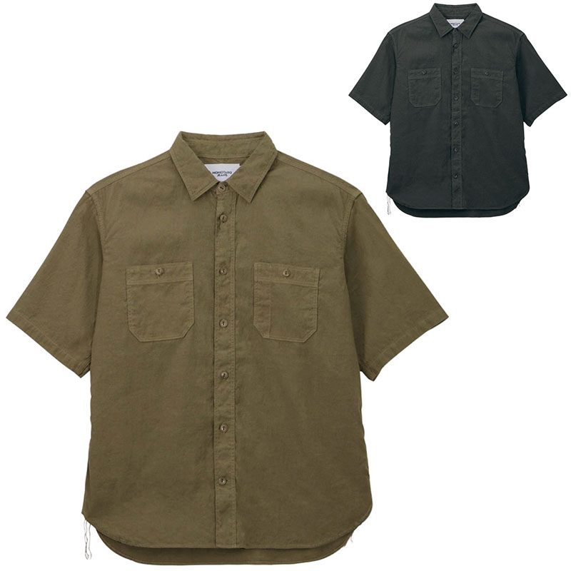 桃太郎ジーンズ　 半袖シャツ 44サイズ MOMOTARO JEANS 桃太郎ジーンズ LINEN S/S SHIRT リネンショート
