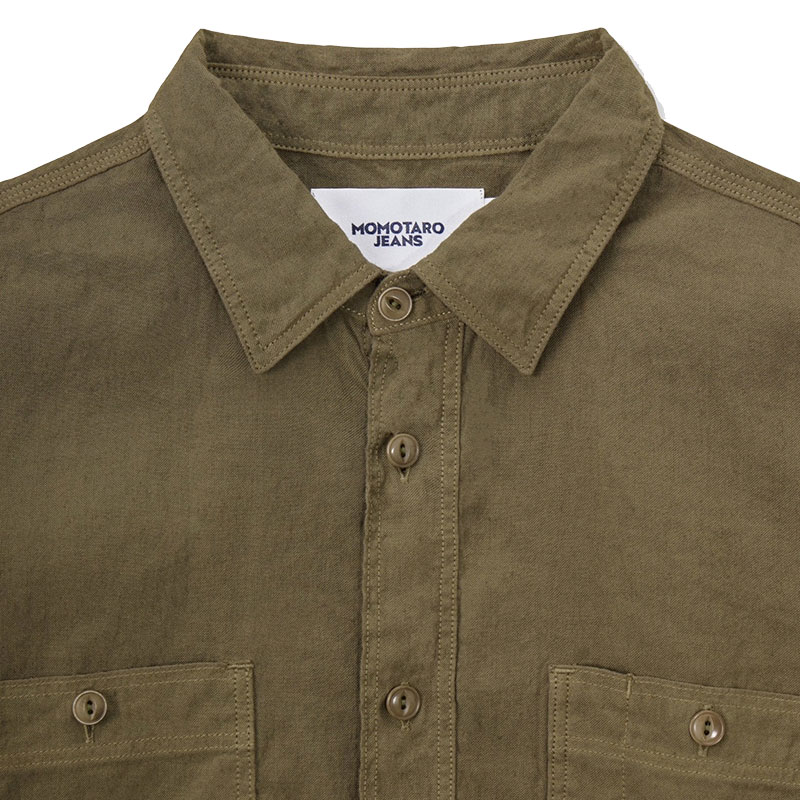 MOMOTARO JEANS 桃太郎ジーンズ LINEN S/S SHIRT リネンショート