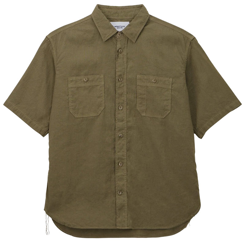 MOMOTARO JEANS 桃太郎ジーンズ LINEN S/S SHIRT リネンショート