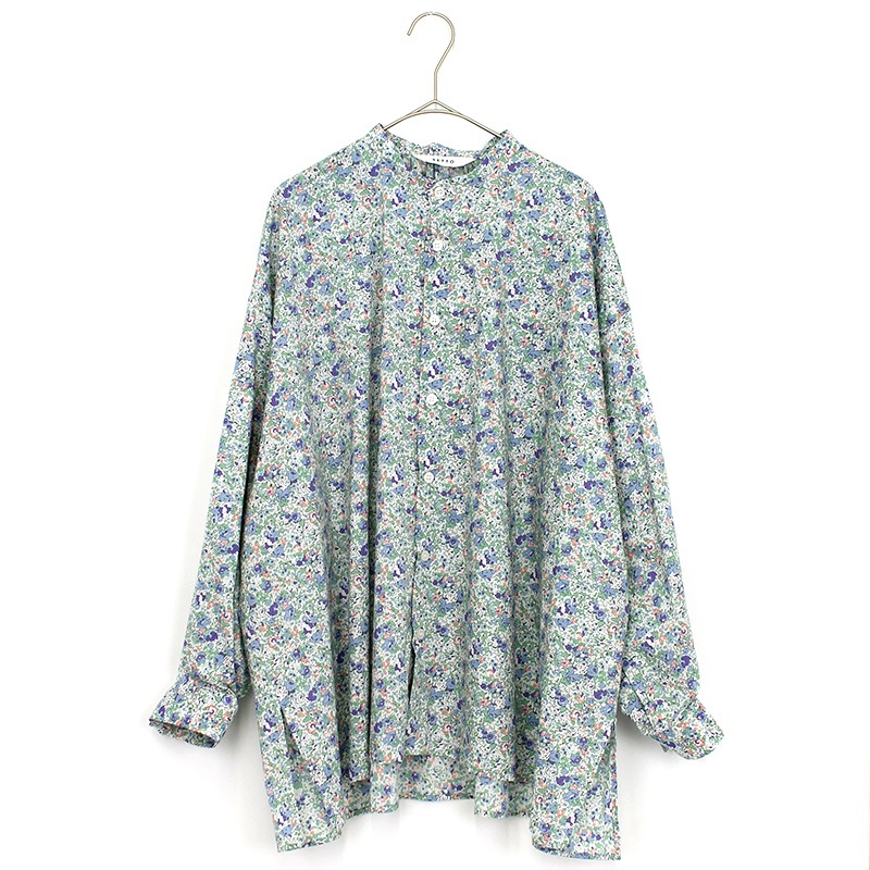 SETTO リバティ柄ブルー長袖シャツ FREE SETTO】LIBERTY SHIRT | デニム研究所 by JAPAN BLUE オンライン