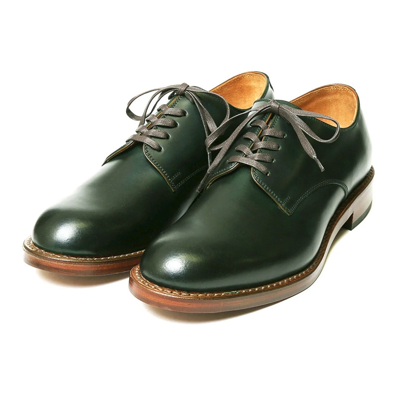 moto CORDOVAN PLAIN TOE SHOES コードバン グリーン モト MOTO コードバンプレーントゥシューズ CORDOVAN PLAIN TOE