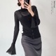5color 3wayランタンスリーブシアーブラウス　■注文日から20営業日以内出荷予定■