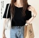 10color ドロップショルダーボーダーカットソー   ■納期目安：即納■