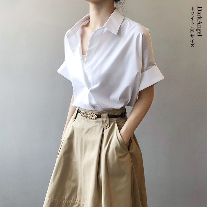 3color スキッパーVネックシャツ □納期目安：即納□ | ブラウス