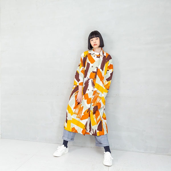 ワンピース ペイント ロング ワンピース オーガニック ナチュラルファッションブランドkilki キルキー 公式ショップ