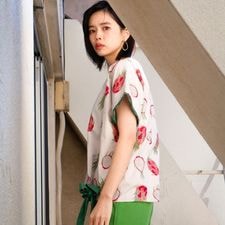 kilki キルキー　キャミソール　スカーフプリント　ピンク 大人可愛いオーガニックでナチュラルファッションアイテムをお探しなら