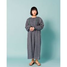 【引っ越しのため値下げ】bibby ビビィ　キルティングワンピース ワンピース ソーダ/ワンピース,プリントワンピース オーガニック