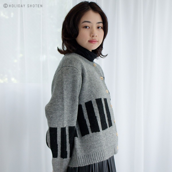 kaiseimarka ウールニットカーディガン ニットジャケット パッチポケット付きニットジャケット 49AV JUNKO SHIMADA