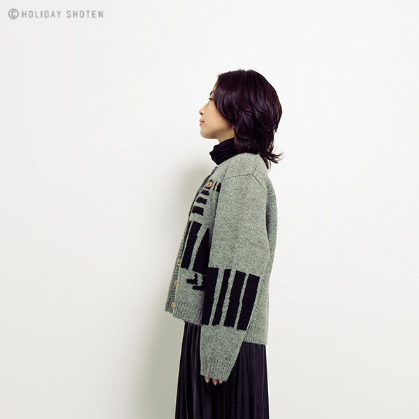 d.i.aニットゼブラミニワンピカーディガンセーターしまうま