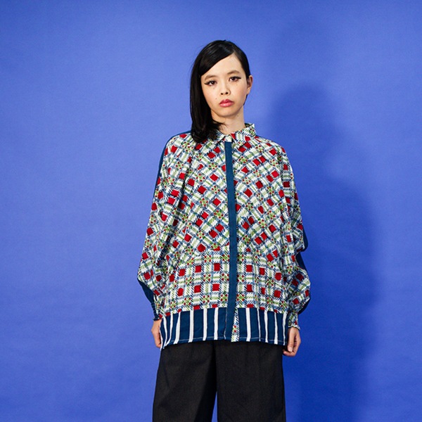 IT'S NOT UR BLOUSE / GRAY CHECK / グレーチェックブラウス