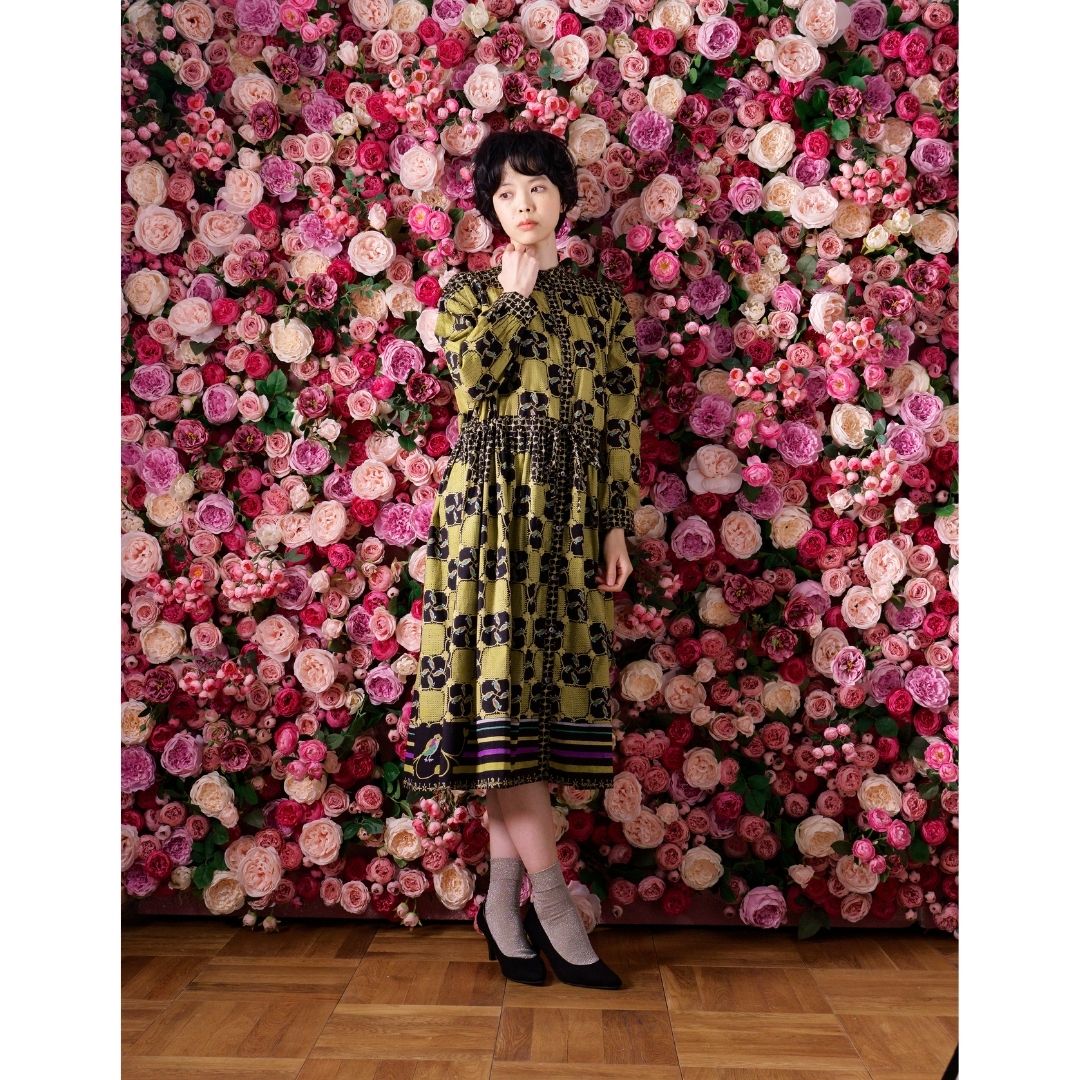 ワンピース ハミングバード/ワンピース,プリントワンピース,ロング