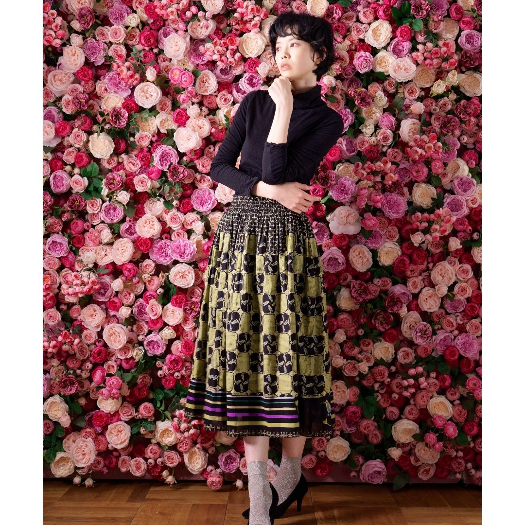 スカート ハミングバード/スカート,キルキー,プリント オーガニック